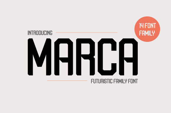 Marca: A Futuristic Display Font for Bold Projects