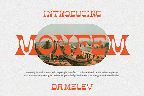 Monfem: A Vintage Display Font for Timeless Designs