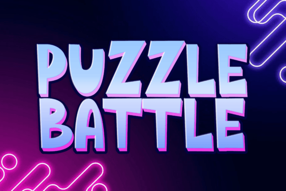 Puzzle Battle: A Playful Display Font for Creative Projects