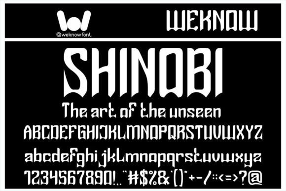 Shinobi: A Gothic, Samurai-Inspired Display Font for Bold Brands